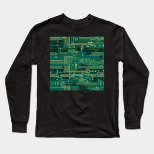 Geometric pattern like a circuit board Long Sleeve T-Shirt